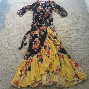 Farm Rio by Anthro Wrap Maxi Dress